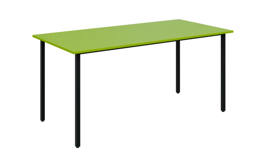 JSB 160N Jídelní stůl 1600 x 800 mm, deska jarní zeleň / podnož černá